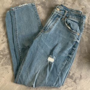 Destroyed mom jeans